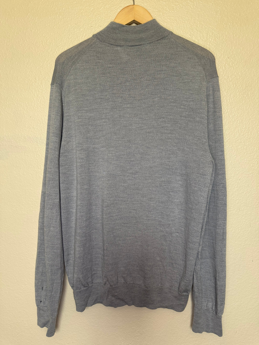 Charles Tyrwhitt 100% Merino Wool Men's XL Grey Quarter Zip