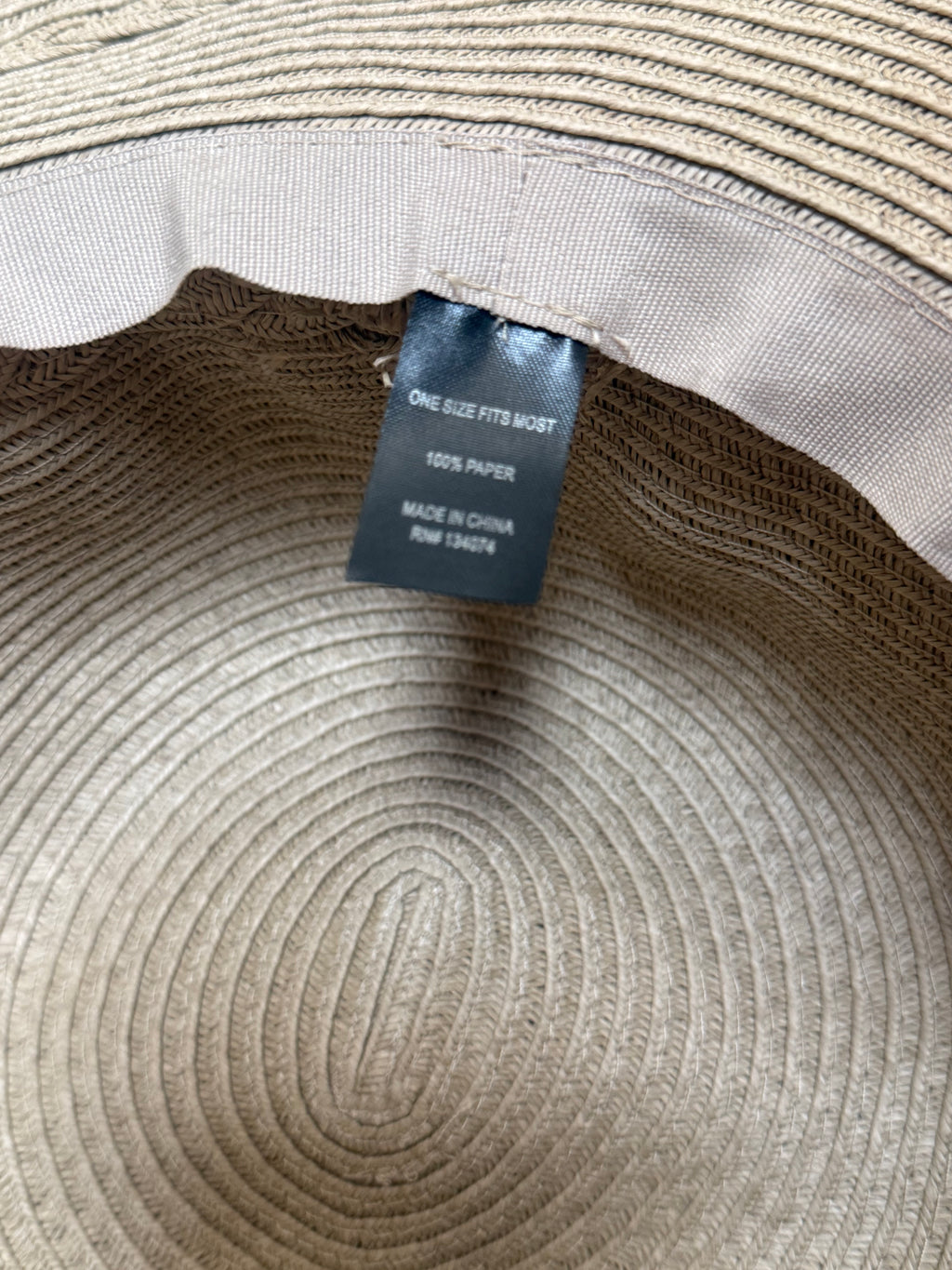 (No Brand) 100% Paper Tan Wide Brim Sun Hat
