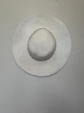 (No Brand) 100% Paper Straw Cream Wide Brim Sun Hat With Chain Detail