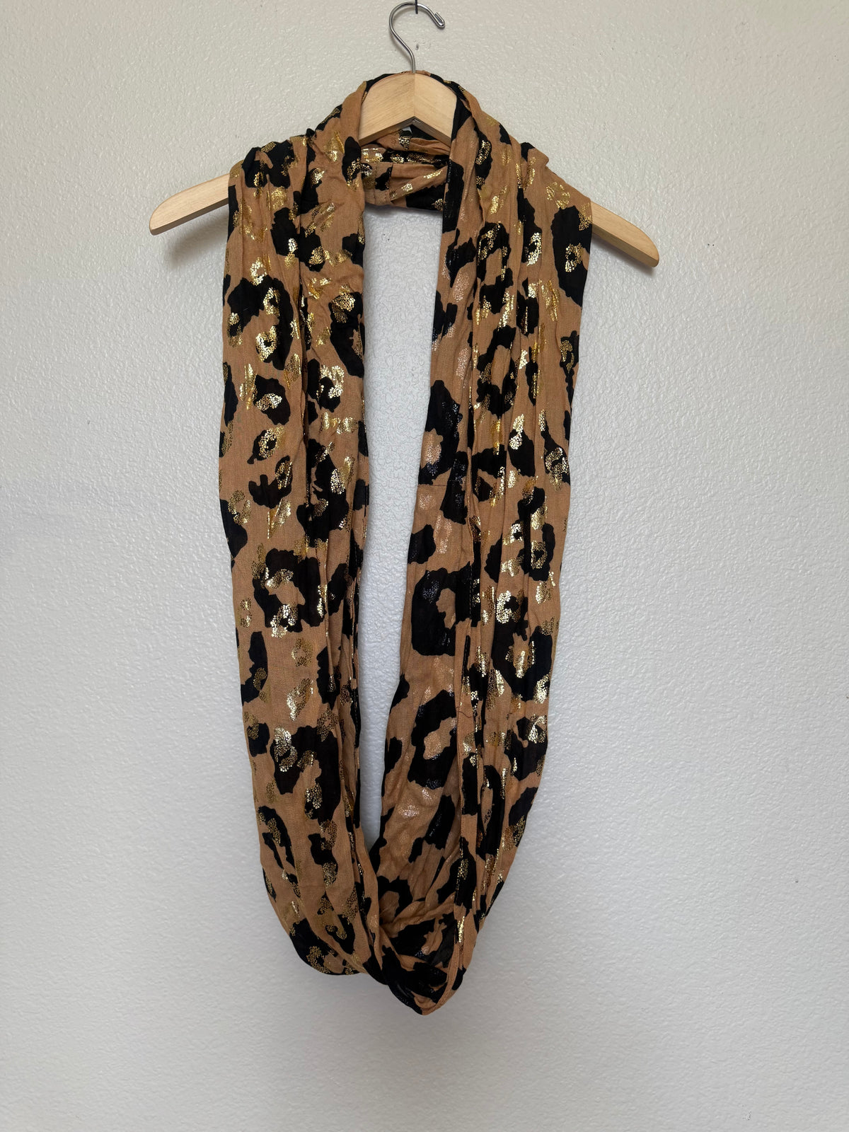 Charming Charlie 100% Viscose Cheetah Foil Print Scarf