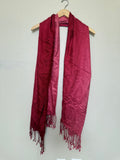Paschmodesehal 100% Viscose Pearl Red and Pink Ombre Scarf (28x72")
