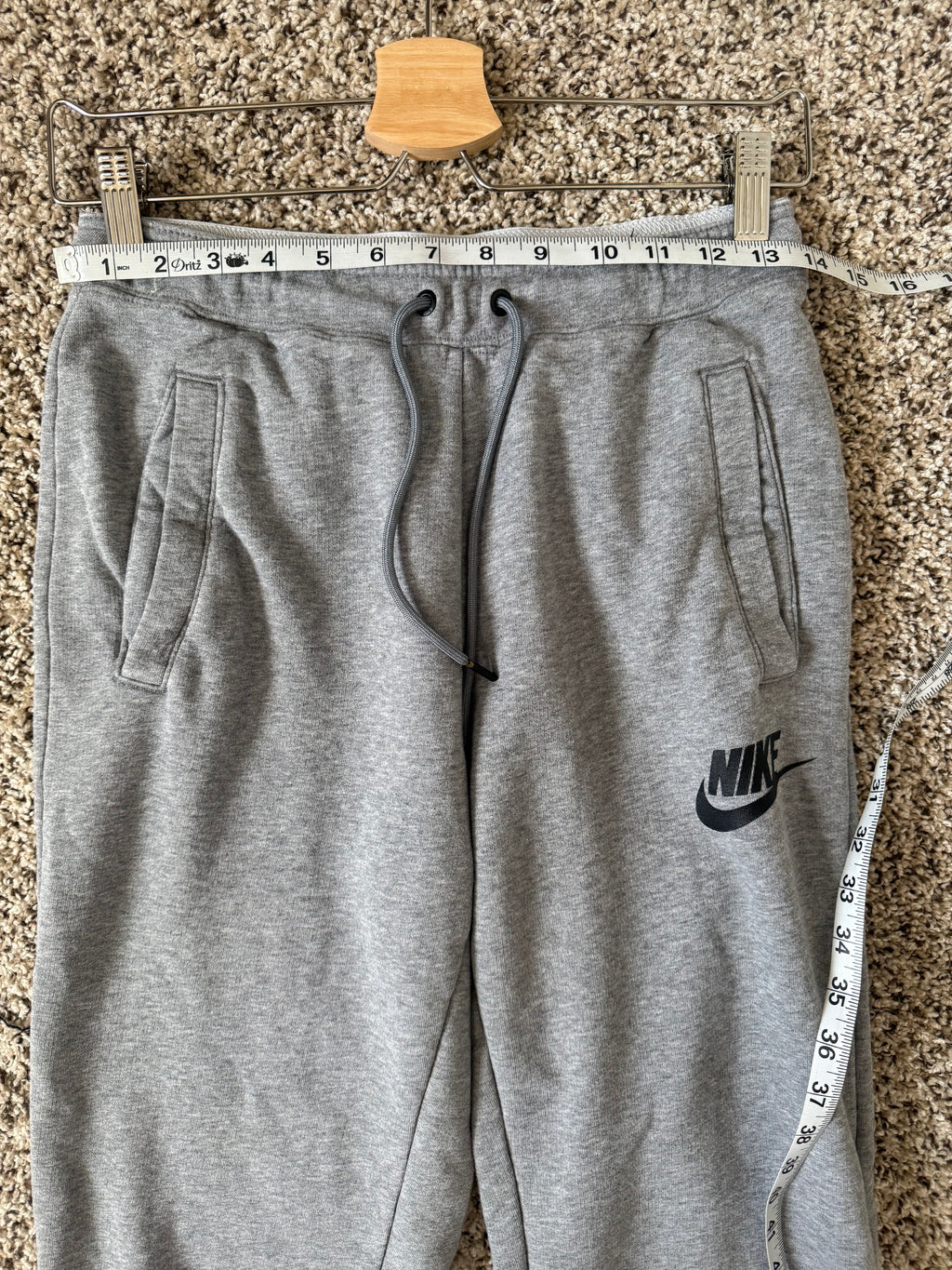 Nike 83% Cotton 17% Polyester XS Light Grey Joggers
