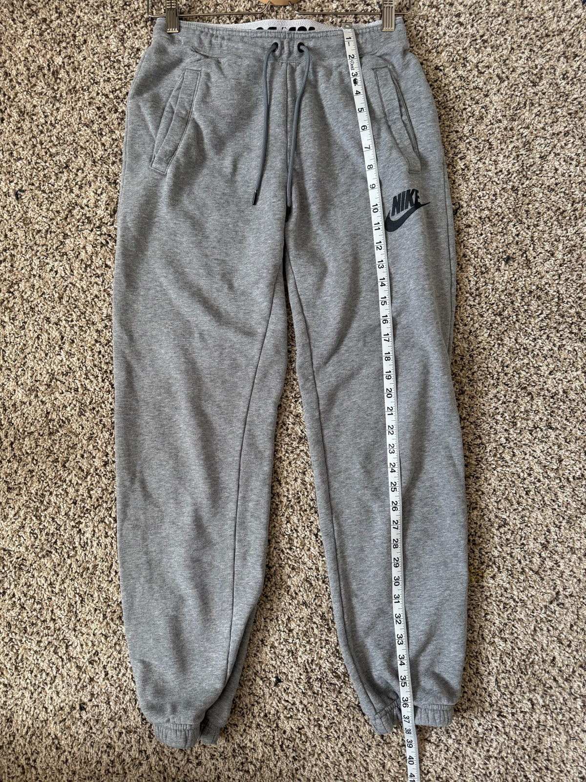 Nike 83% Cotton 17% Polyester XS Light Grey Joggers