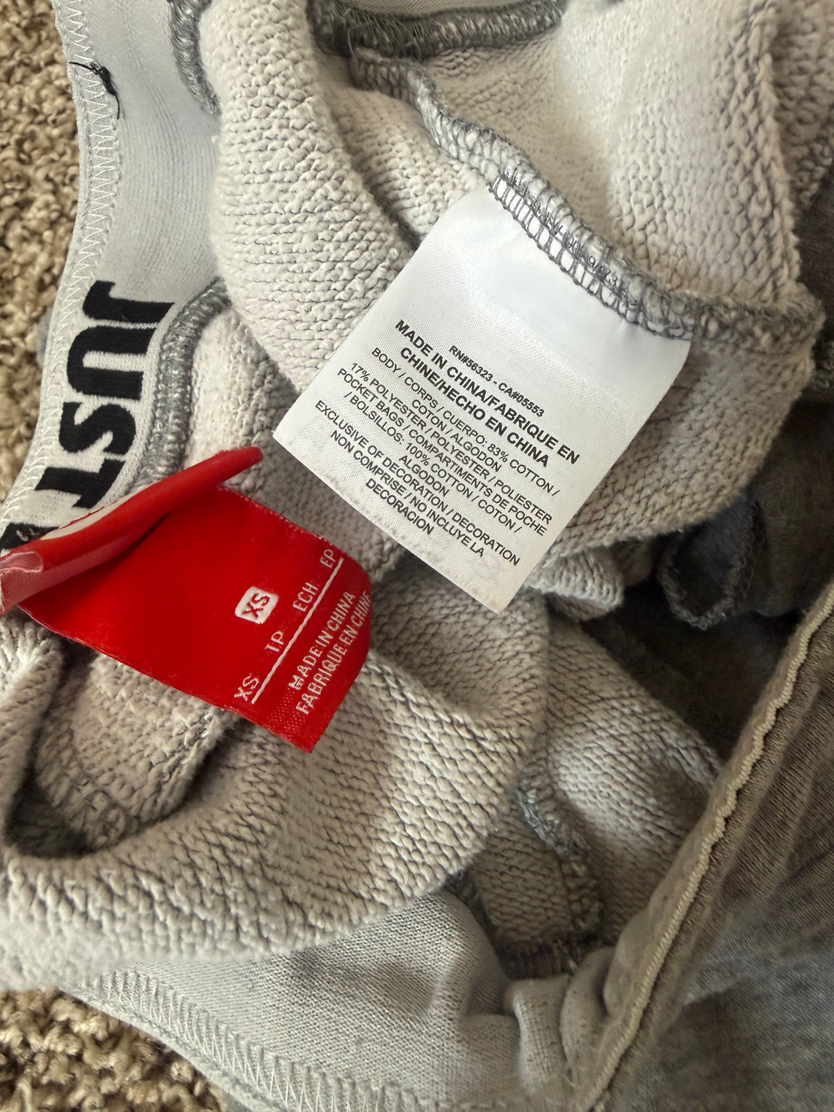 Nike 83% Cotton 17% Polyester XS Light Grey Joggers