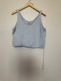 Nike 100% Cotton Women's L Grey Cropped Workout Tank