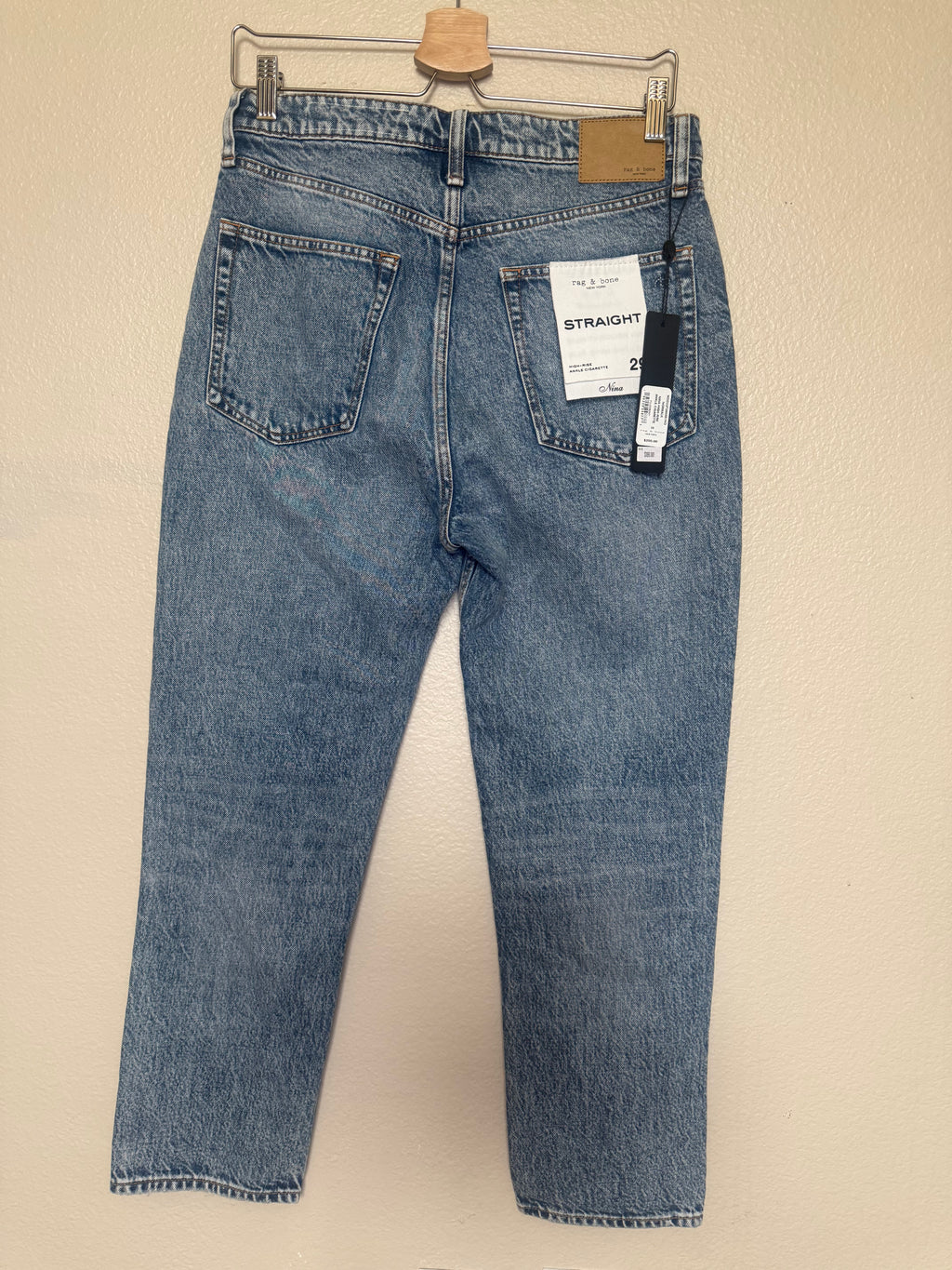 Rag & Bone 100% Cotton Women's Size 29 Norwalk Nina High-Rise Ankle Cigarette