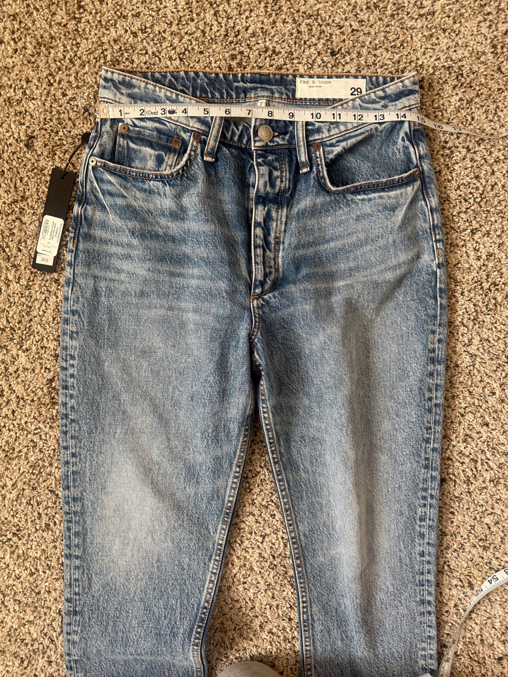 Rag & Bone 100% Cotton Women's Size 29 Norwalk Nina High-Rise Ankle Cigarette