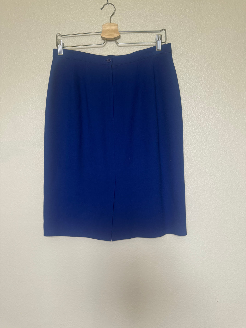 Kasper & Company 98% Wool 2% Lycra Women's 12 Royal Blue Pencil Skirt