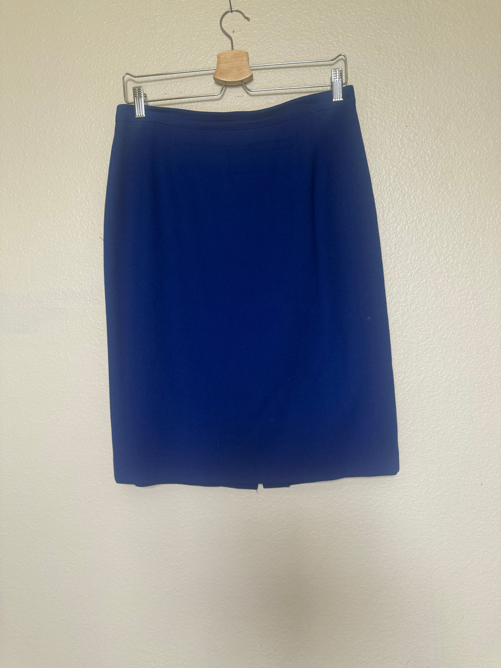 Kasper & Company 98% Wool 2% Lycra Women's 12 Royal Blue Pencil Skirt