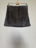 Blanknyc 100% Genuine Leather Size 29 Dark Grey Mini Skirt