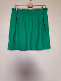 J. Crew 55% Linen 45% Cotton Women's Size 14 Green Mini Skirt