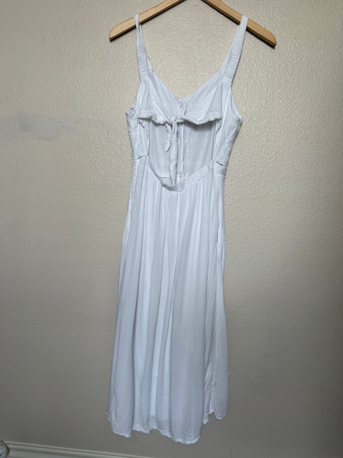 Jessica Simpson 100% Viscose M White Button Down Sundress