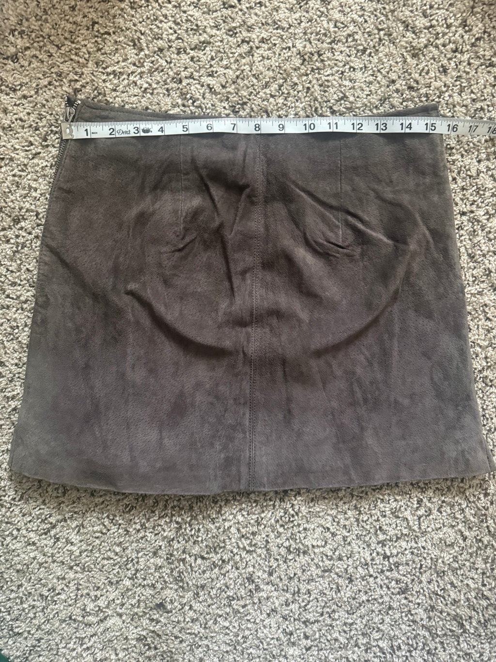 Blanknyc 100% Genuine Leather Size 29 Dark Grey Mini Skirt