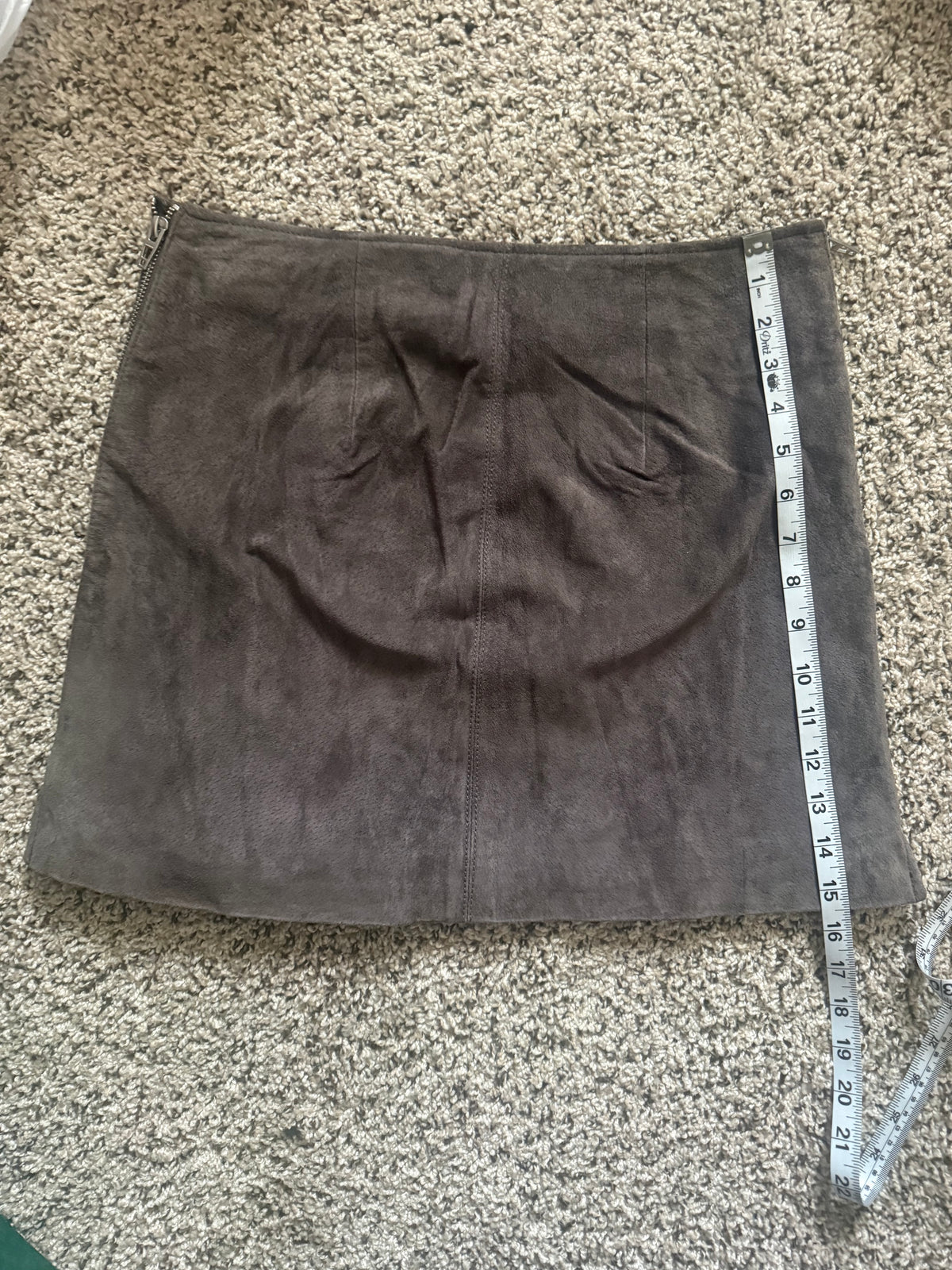 Blanknyc 100% Genuine Leather Size 29 Dark Grey Mini Skirt