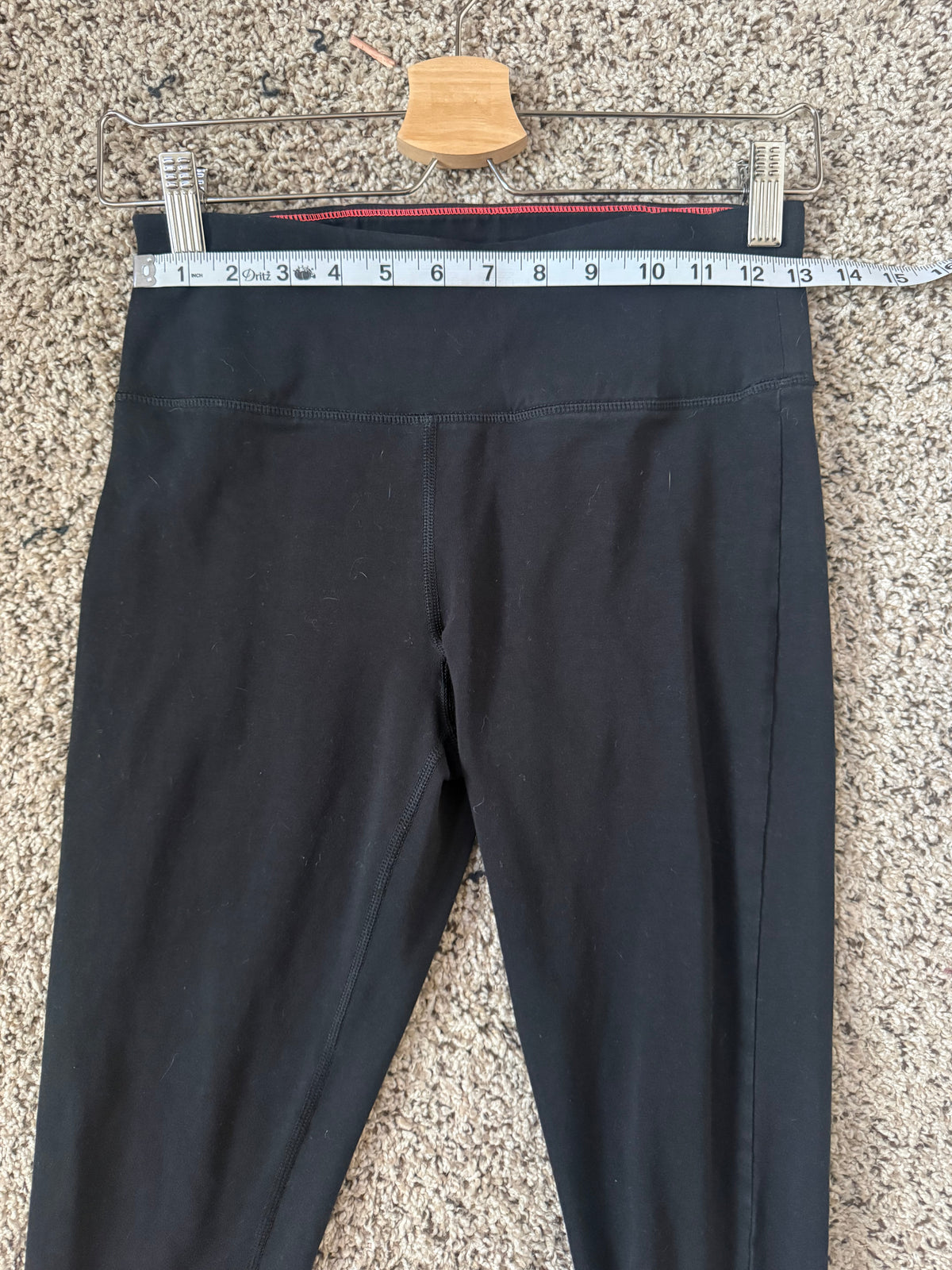 Calvin Klein 90% Cotton 10% Spandex M Black Capri Legging