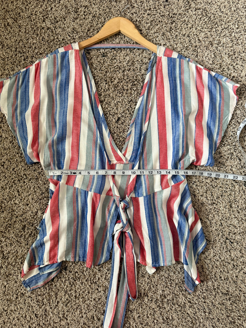 Charlette Russe 100% Rayon M Red White and Blue Cover-Up