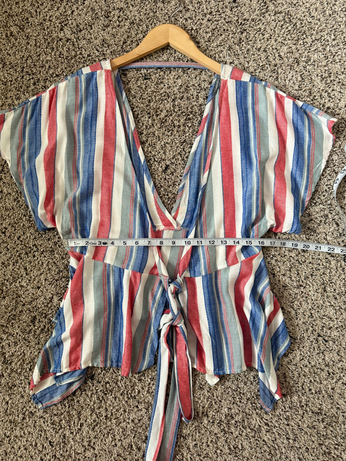 Charlette Russe 100% Rayon M Red White and Blue Cover-Up