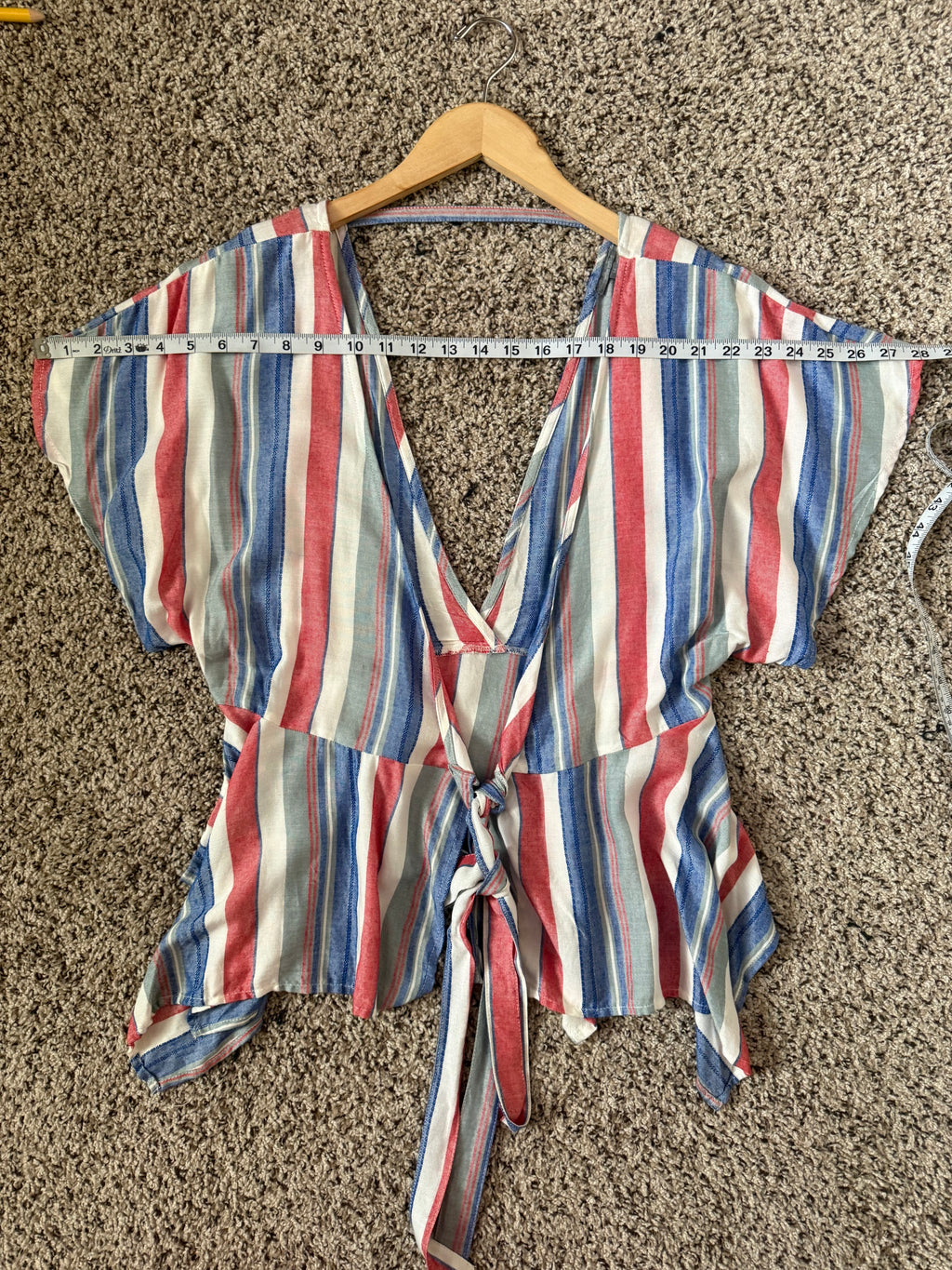 Charlette Russe 100% Rayon M Red White and Blue Cover-Up