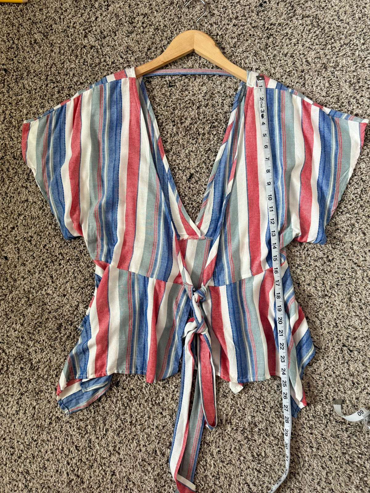 Charlette Russe 100% Rayon M Red White and Blue Cover-Up