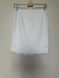 Banana Republic 100% Cotton Size 2 White Pencil Skirt