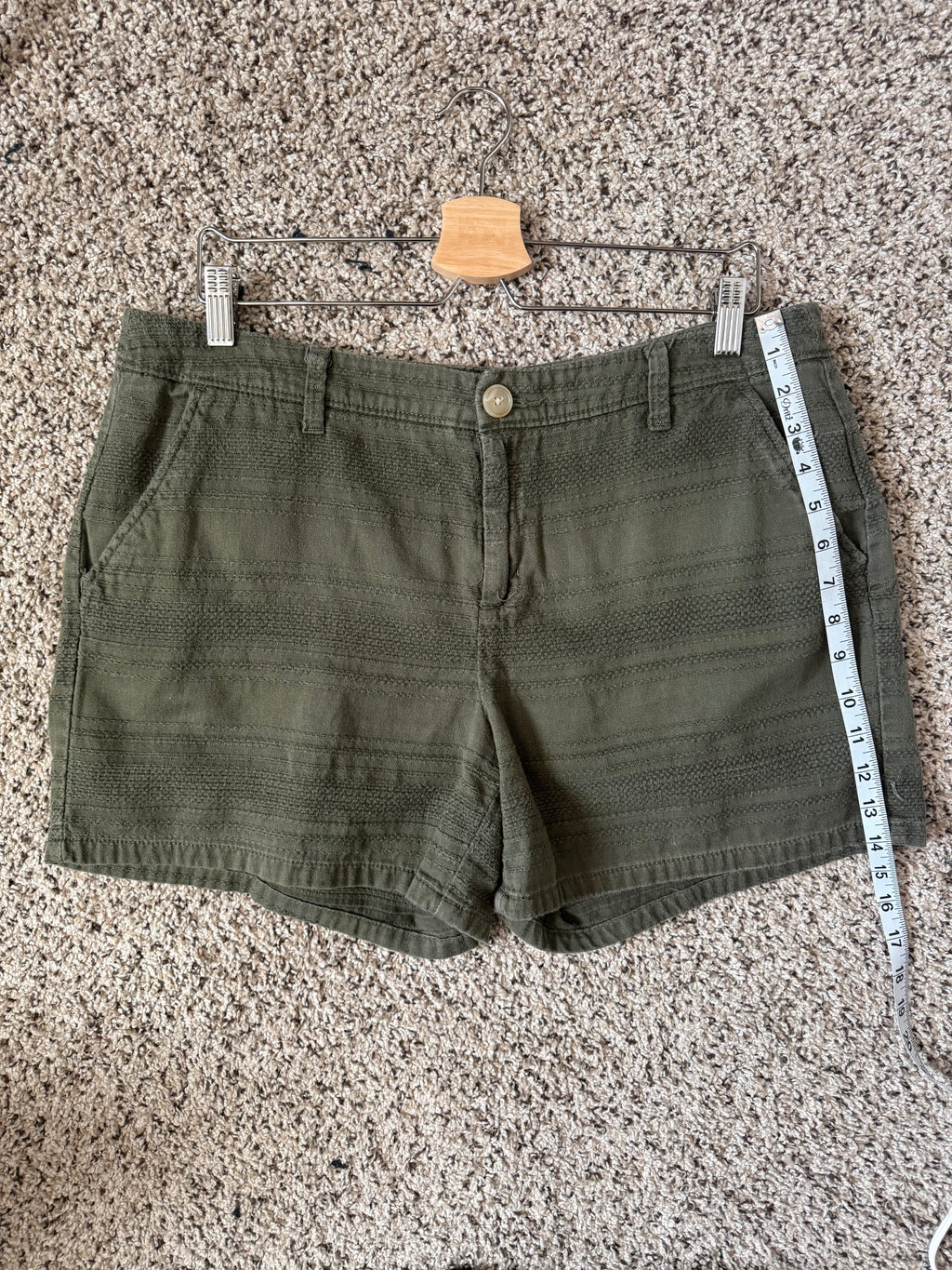 Liz Clairborne 100% Cotton Size 12 Forest Green Shorts