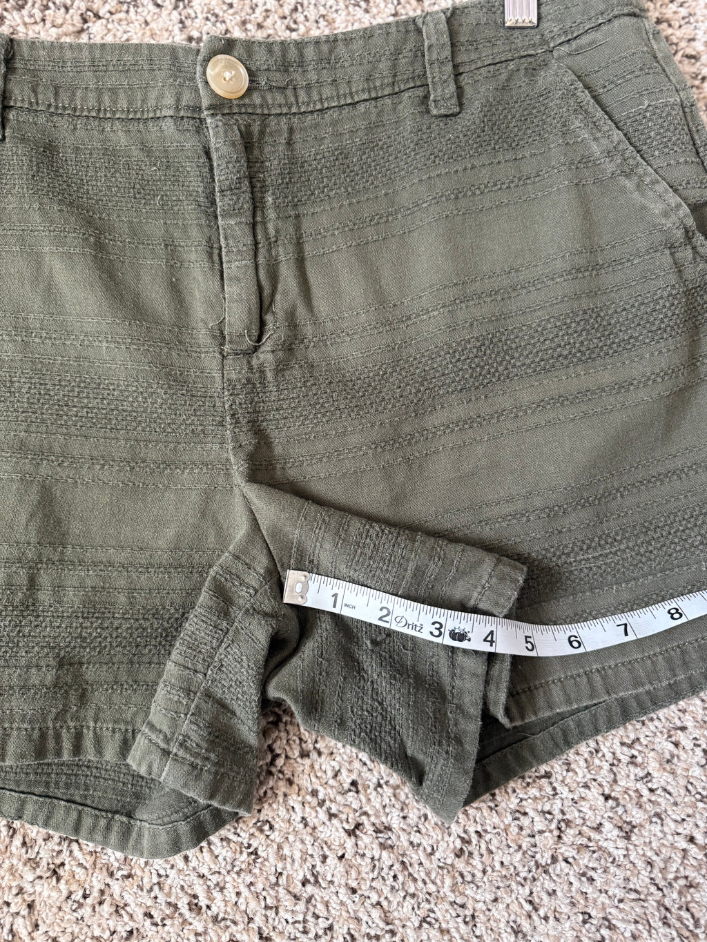 Liz Clairborne 100% Cotton Size 12 Forest Green Shorts