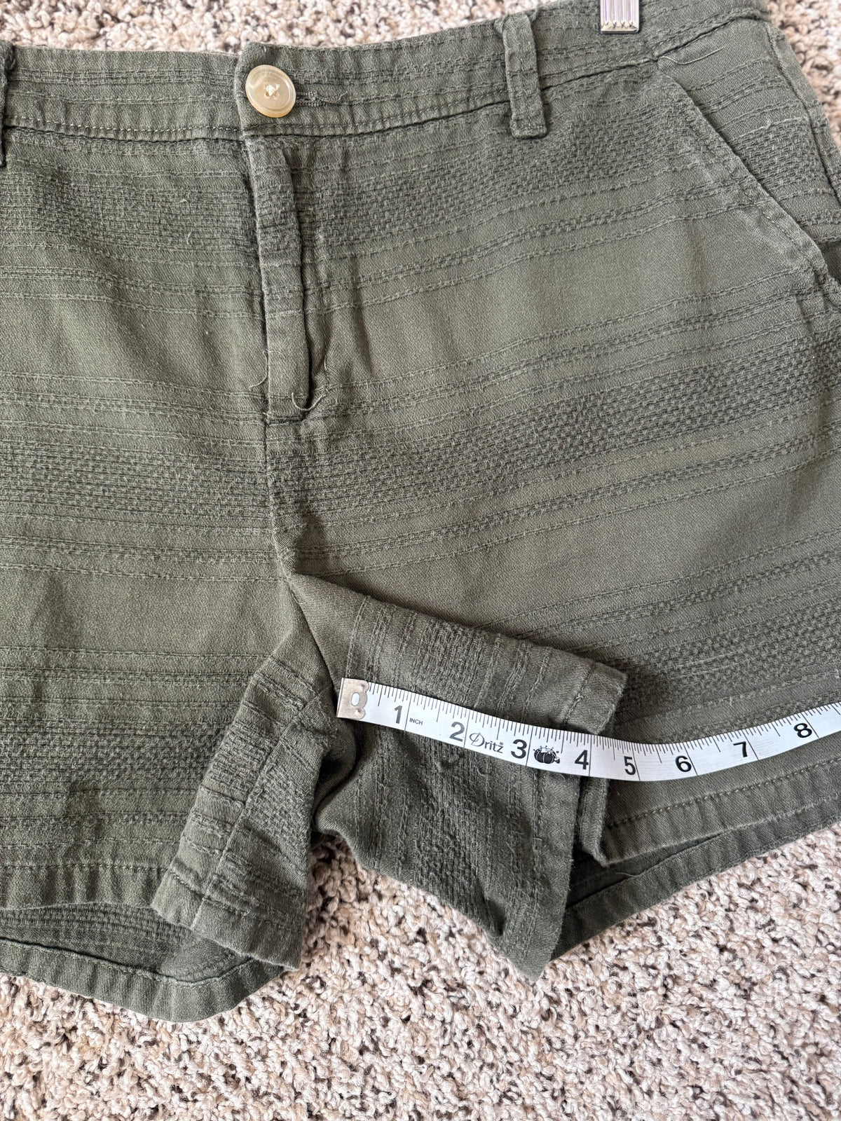 Liz Clairborne 100% Cotton Size 12 Forest Green Shorts
