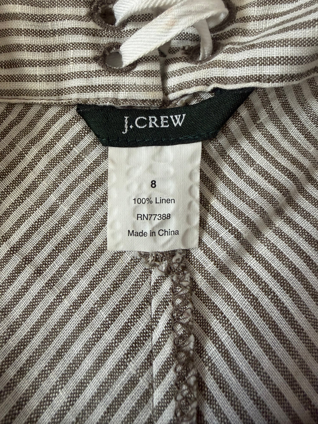 J. Crew 100% Linen Size 8 Button Detail Midi Skirt