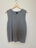 Talbots 100% Cashmere 2X Grey Tank Top