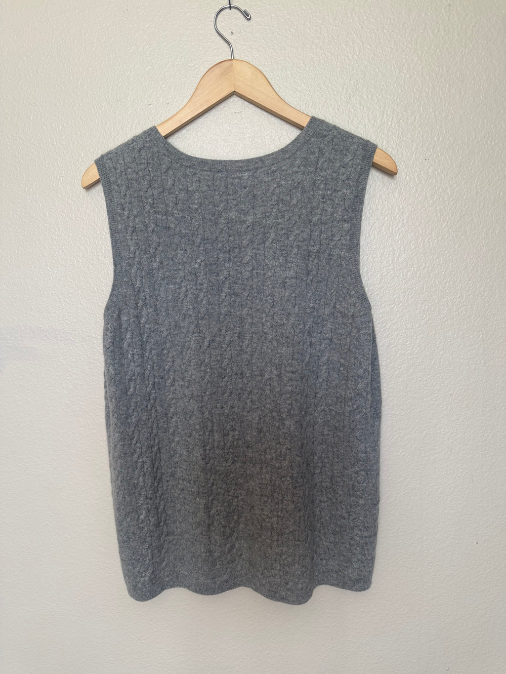 Talbots 100% Cashmere 2X Grey Tank Top