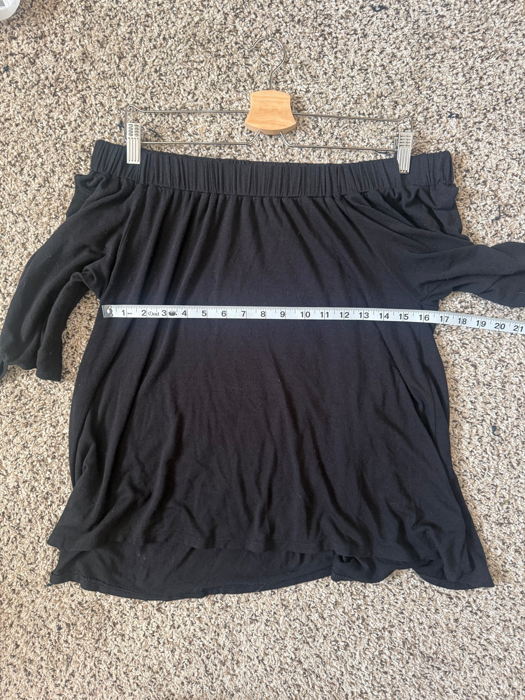 Kim & Cami 100% Viscose S Black Off the Shoulder Top
