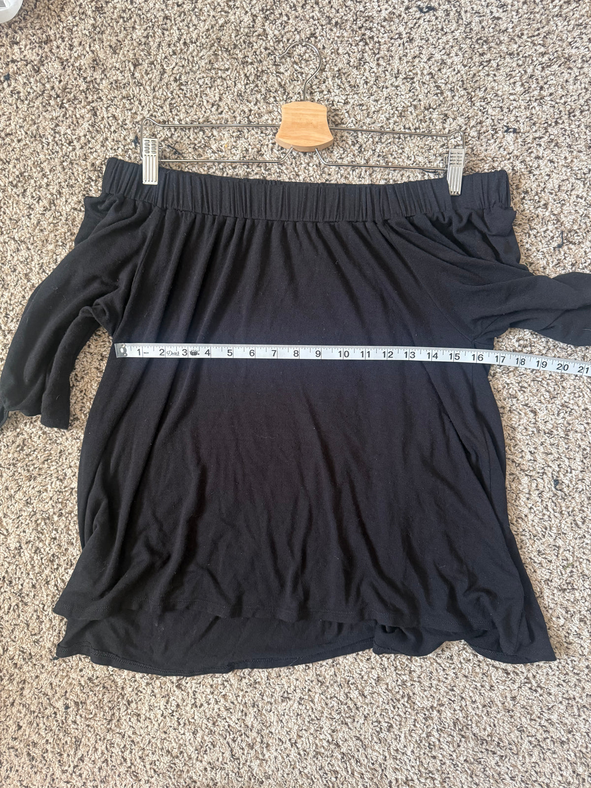 Kim & Cami 100% Viscose S Black Off the Shoulder Top