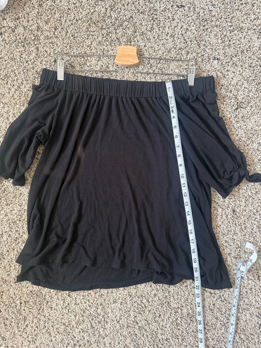 Kim & Cami 100% Viscose S Black Off the Shoulder Top