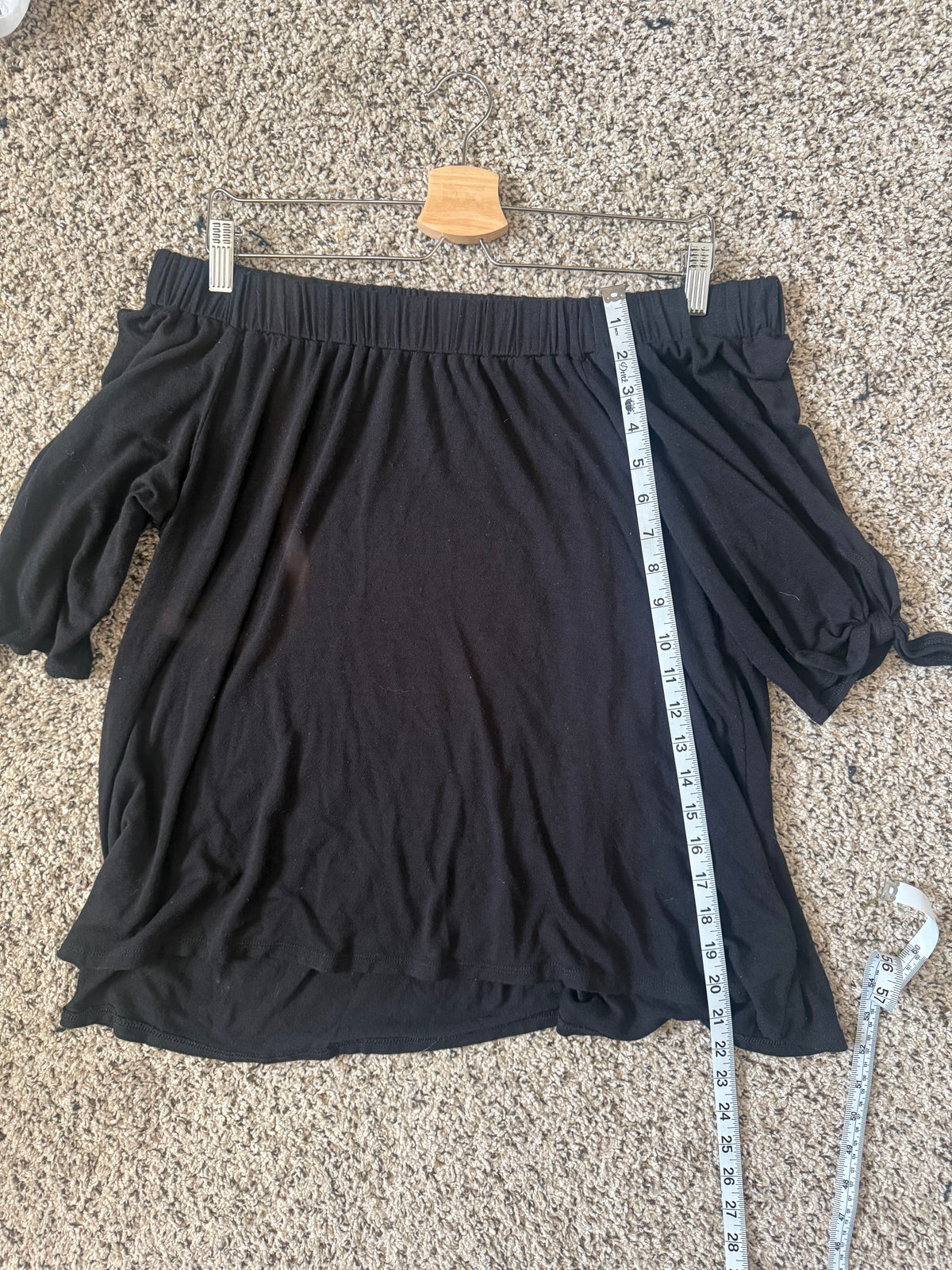 Kim & Cami 100% Viscose S Black Off the Shoulder Top