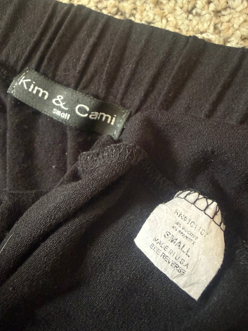 Kim & Cami 100% Viscose S Black Off the Shoulder Top