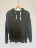 Buffalo David Bitton 70% Viscose 16% Cotton 11% Polyester 3% Elastane M Forest Green With White Drawstring Hoodie