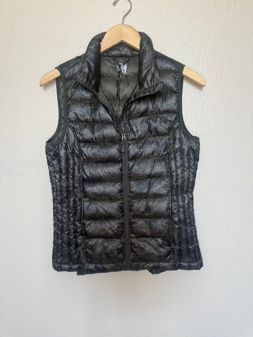 32 Degree Heat 90% Down 10% Feathers S Forest Green Army Print Packable Down