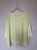 Pure Jill 100% Linen 3X Pastel Yellow Short Sleeve Crew Neck