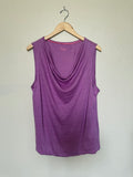 Boden 100% Linen Size 16 Purple Cowl Neck Tank Top
