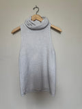 Velvet Heart 100% Cotton L Off White Turtleneck Tank Top