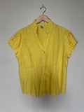 Saint Tropez West 100% Linen XL Yellow Short Sleeve Button Down
