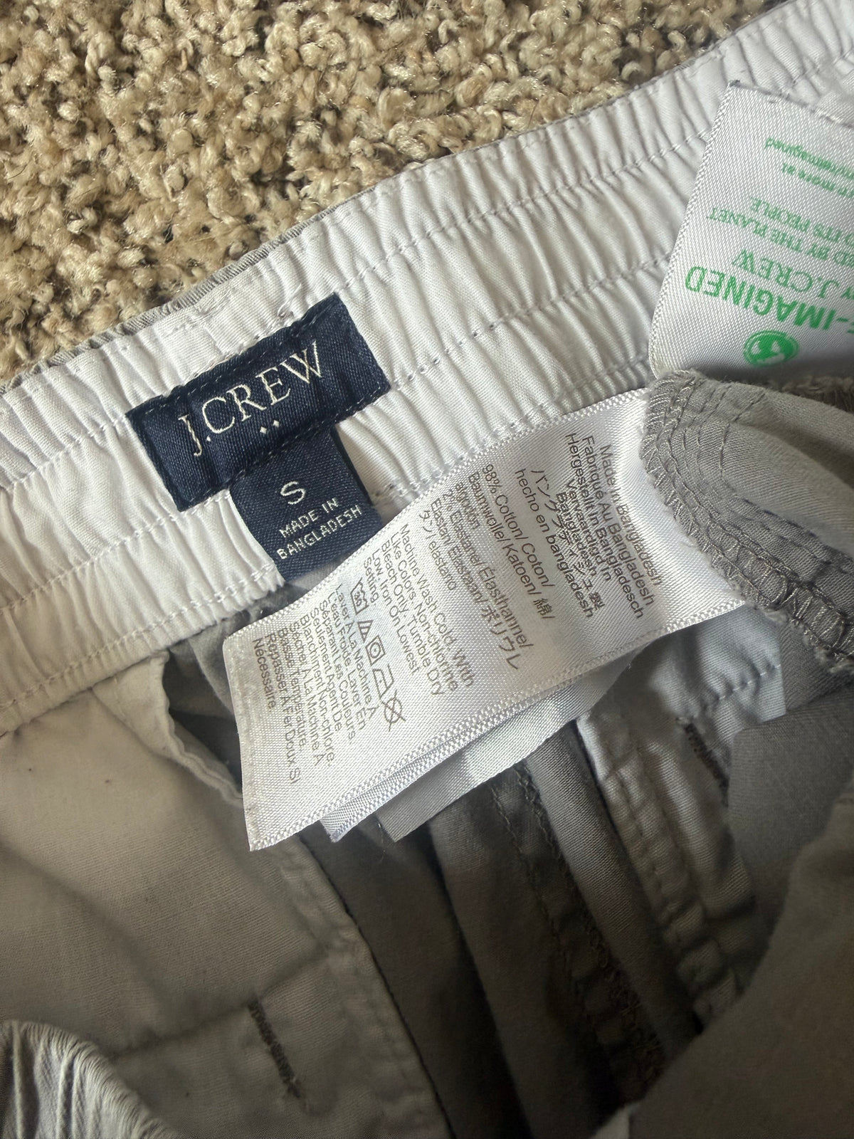 J.Crew 98% Cotton 2% Elastane S Light Grey Shorts