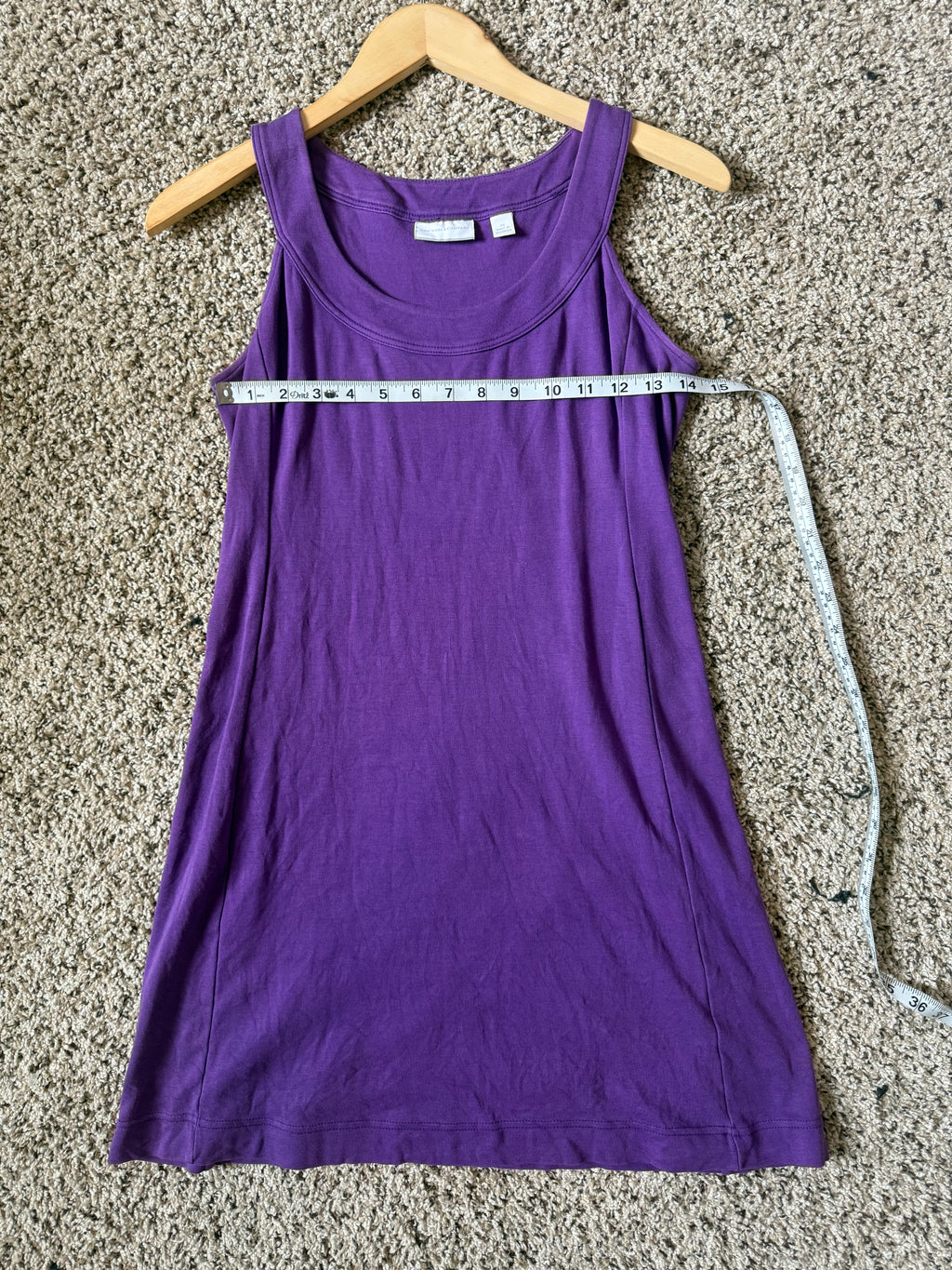 New York and Company 100% Cotton XS Purple High-Neck Halter Top Dress