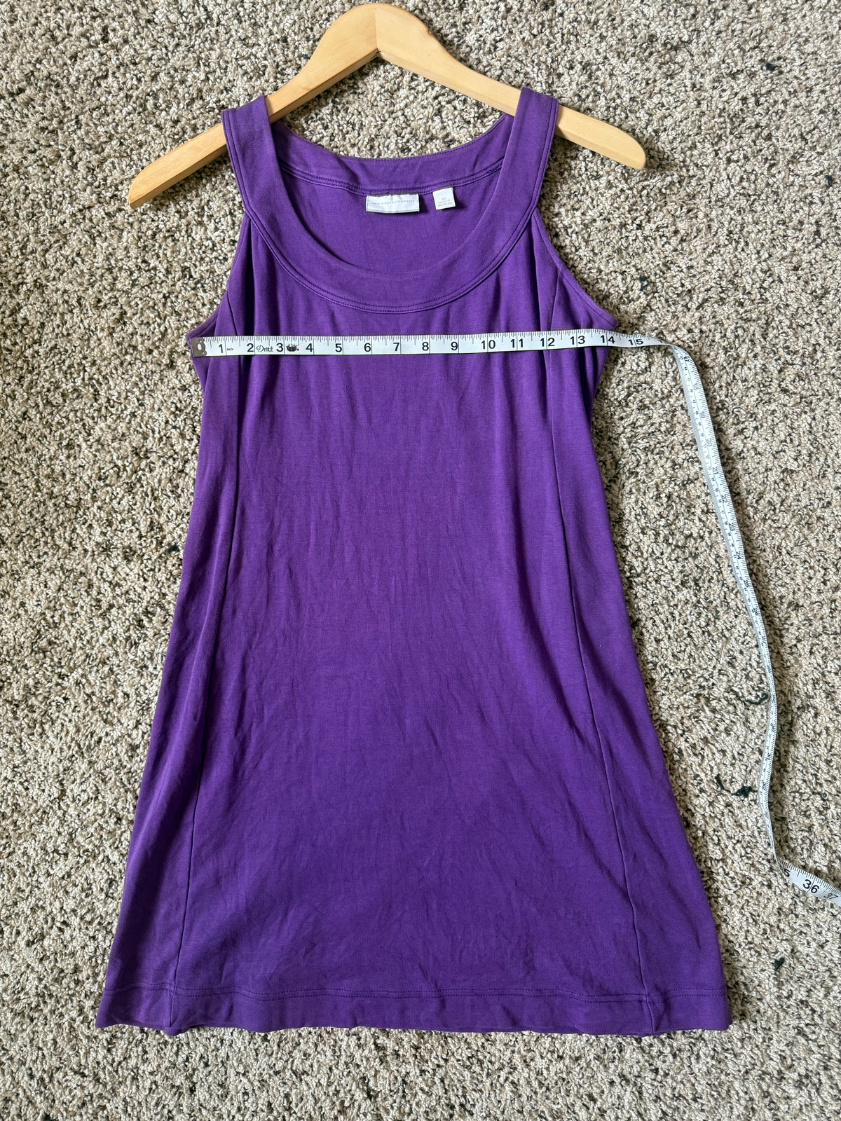 New York and Company 100% Cotton XS Purple High-Neck Halter Top Dress