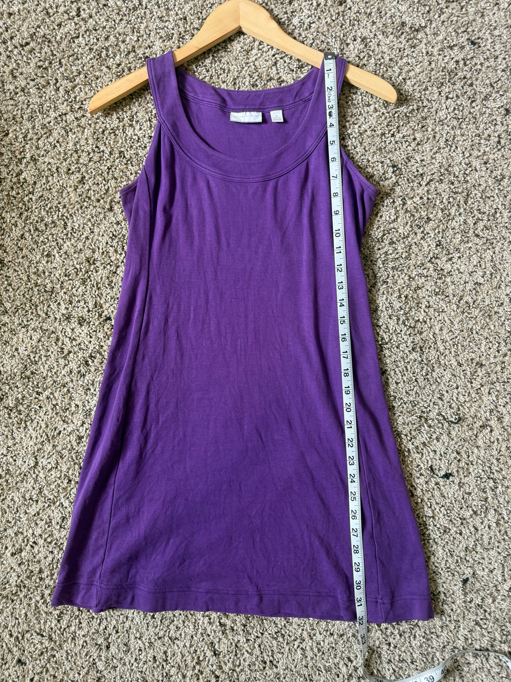 New York and Company 100% Cotton XS Purple High-Neck Halter Top Dress