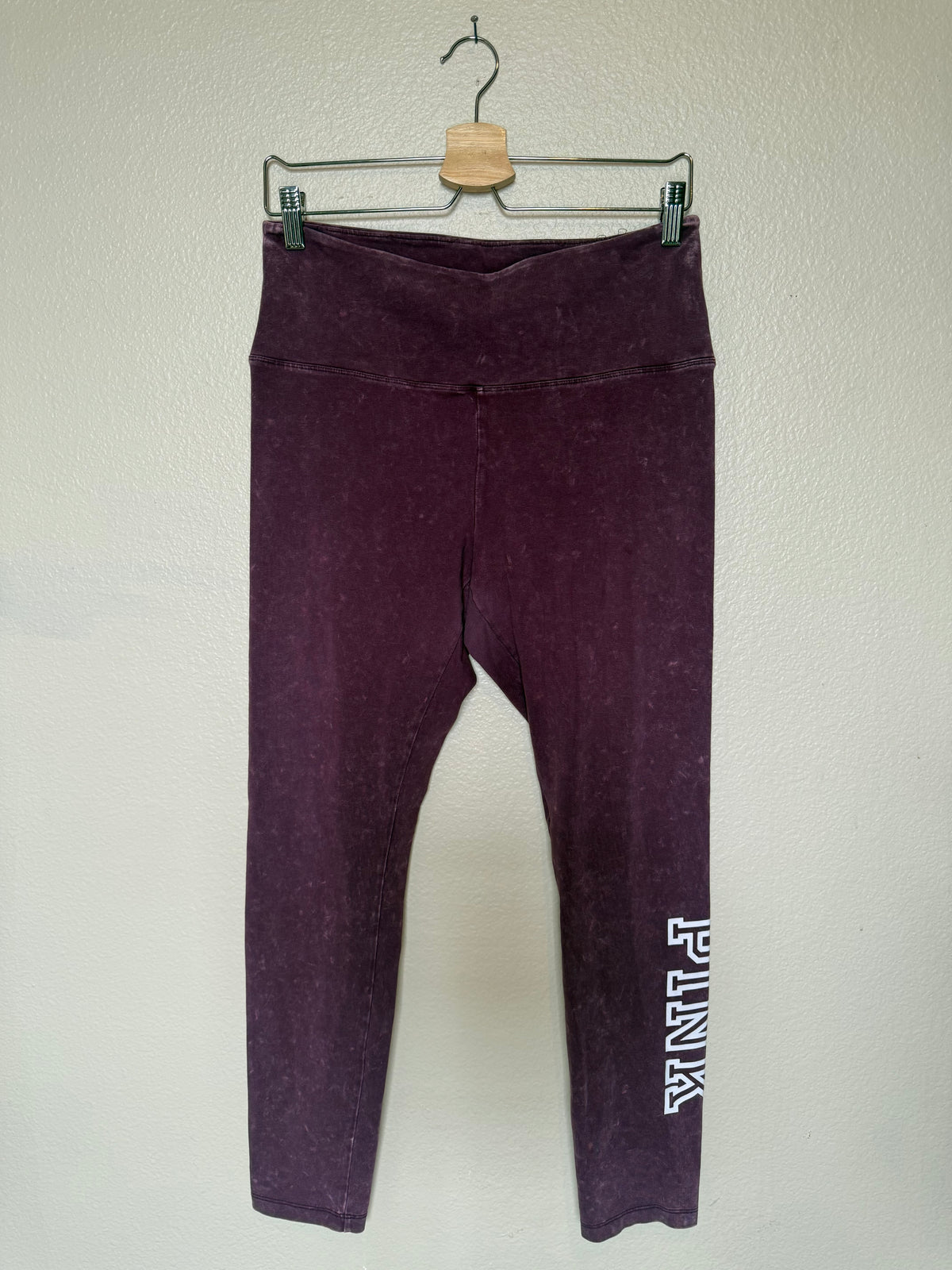 Pink Victoria's Secret 87% Cotton 13% Elastane L Faded Maroon Leggings