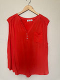 Cato 100% Rayon Size 22/24W Bright Coral V-Neck Tank Top