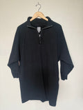 Gap 100% Cotton M Petite Black Sweatshirt Dress