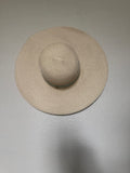 Adrienne Vittadini 100% Paper Straw Beige Floppy Sun Hat With Teal Weave