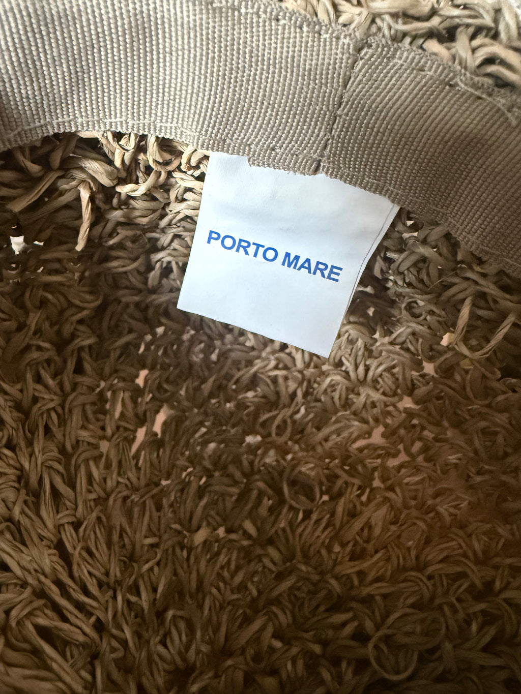 Porto Mare 100% Seagrass Tan Floppy Sun Hat